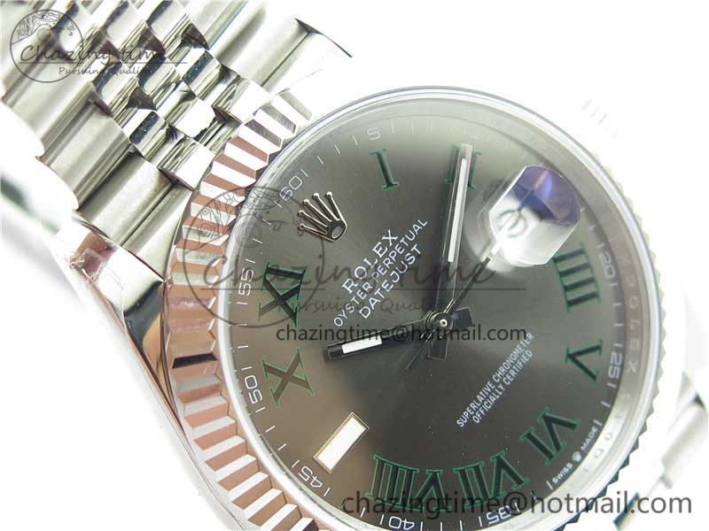 UrbanChic DateJust 41MM 126334 904L SS VRF 1:1 Best Edition Gray Dial Roman Markers on SS Jubilee Bracelet A 2908