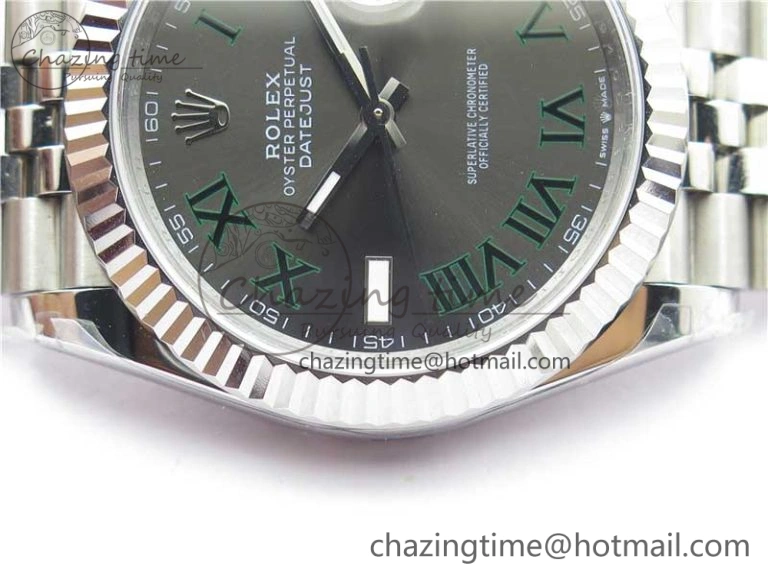UrbanChic DateJust 41MM 126334 904L SS VRF 1:1 Best Edition Gray Dial Roman Markers on SS Jubilee Bracelet A 2908