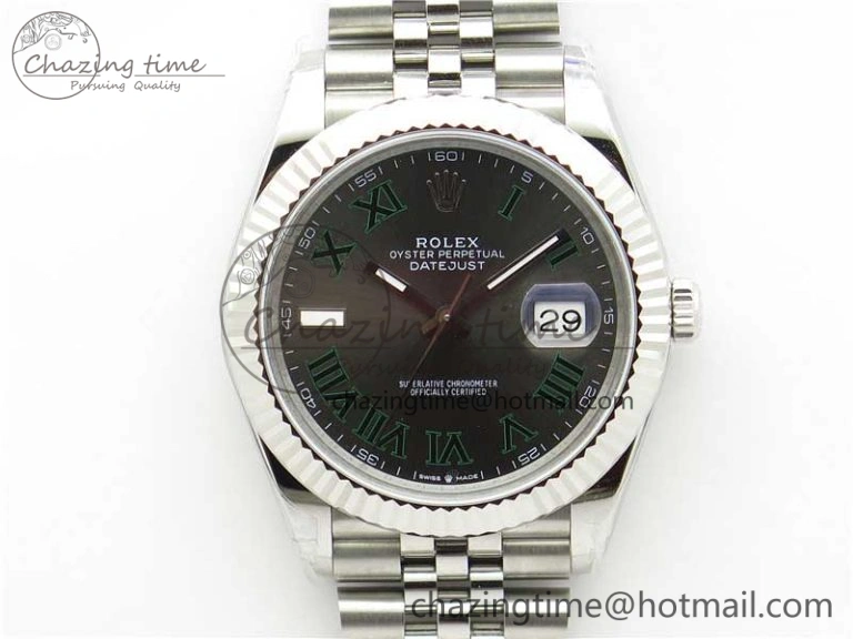 UrbanChic DateJust 41MM 126334 904L SS VRF 1:1 Best Edition Gray Dial Roman Markers on SS Jubilee Bracelet A 2908