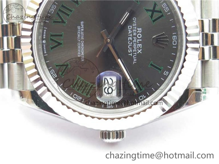 UrbanChic DateJust 41MM 126334 904L SS VRF 1:1 Best Edition Gray Dial Roman Markers on SS Jubilee Bracelet A 2908