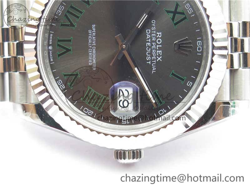 UrbanChic DateJust 41MM 126334 904L SS VRF 1:1 Best Edition Gray Dial Roman Markers on SS Jubilee Bracelet A 2908