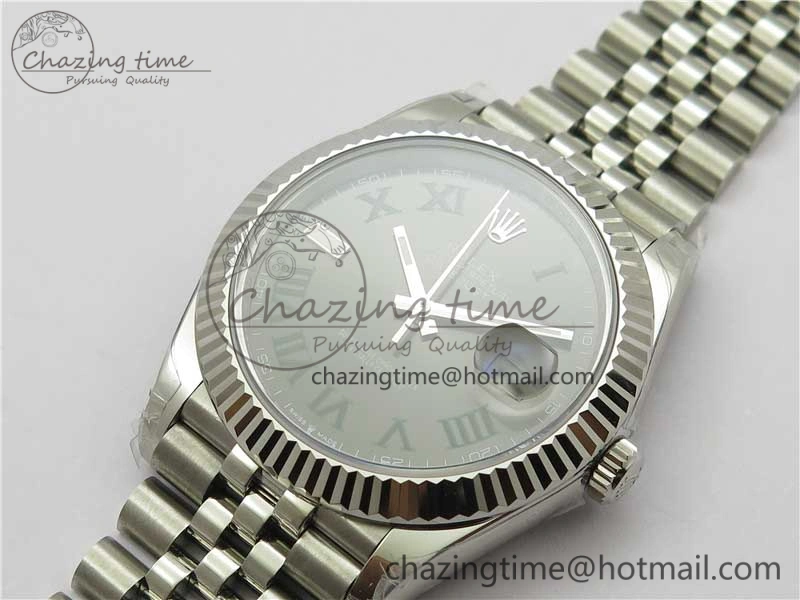 UrbanChic DateJust 41MM 126334 904L SS VRF 1:1 Best Edition Gray Dial Roman Markers on SS Jubilee Bracelet A 2908