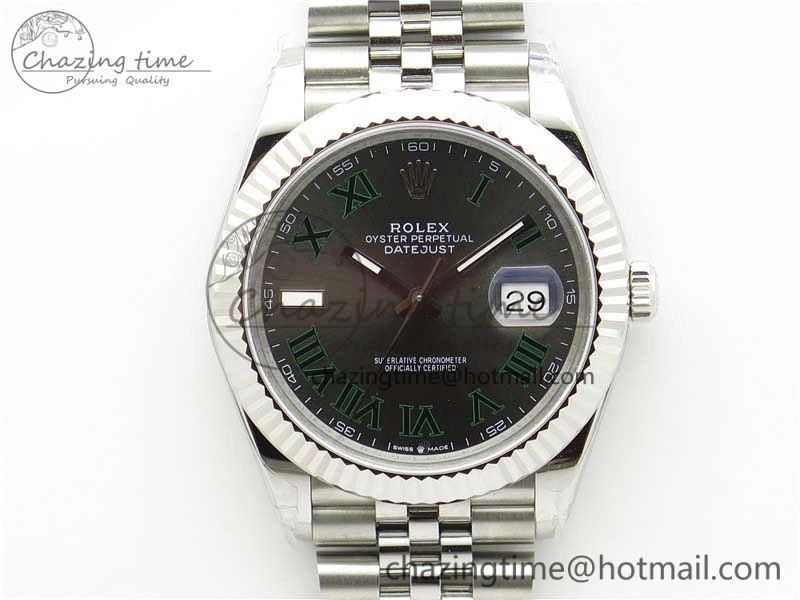 UrbanChic DateJust 41MM 126334 904L SS VRF 1:1 Best Edition Gray Dial Roman Markers on SS Jubilee Bracelet A 2908