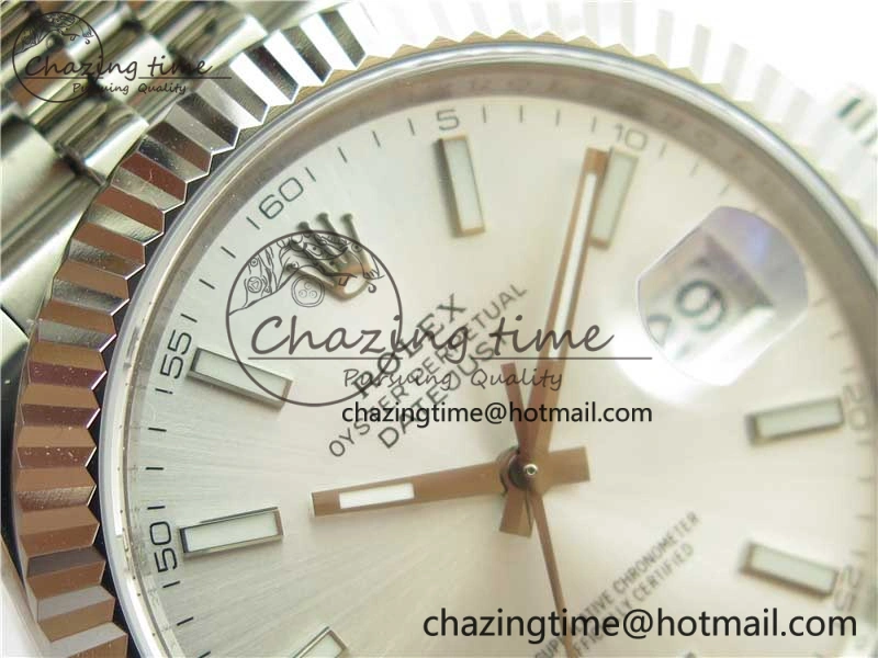 Seasonal DateJust 41MM 126334 904L SS VRF 1:1 Best Edition Silver Dial Stick Markers on SS Jubilee Bracelet A 2900