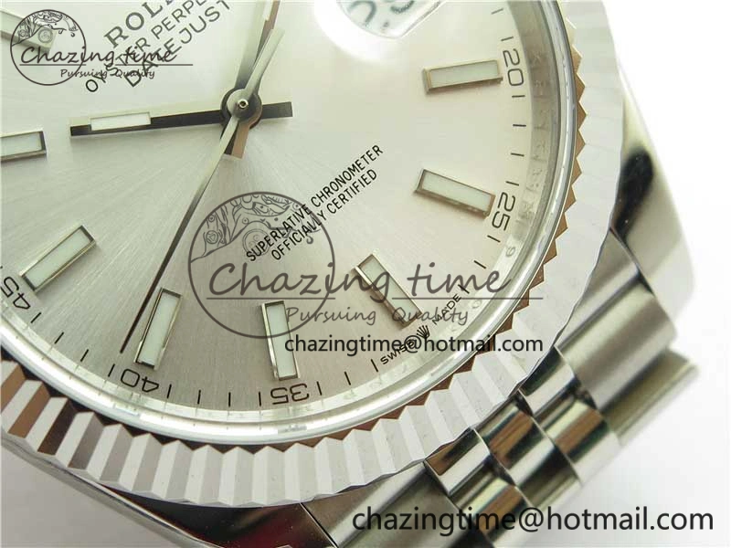 Seasonal DateJust 41MM 126334 904L SS VRF 1:1 Best Edition Silver Dial Stick Markers on SS Jubilee Bracelet A 2900
