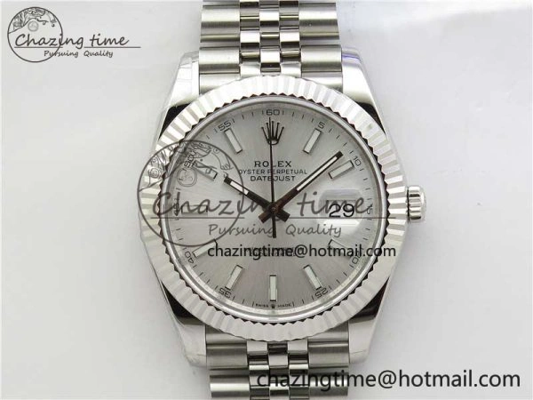 Seasonal DateJust 41MM 126334 904L SS VRF 1:1 Best Edition Silver Dial Stick Markers on SS Jubilee Bracelet A 2900
