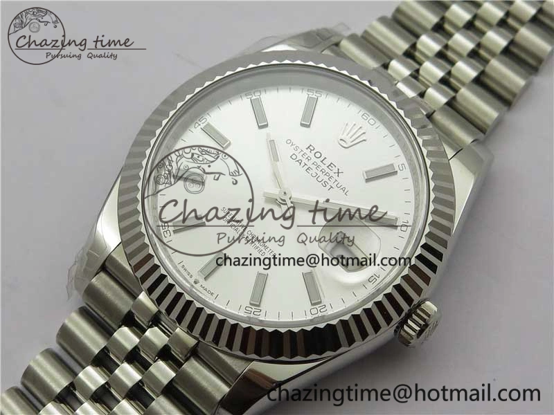 Seasonal DateJust 41MM 126334 904L SS VRF 1:1 Best Edition Silver Dial Stick Markers on SS Jubilee Bracelet A 2900