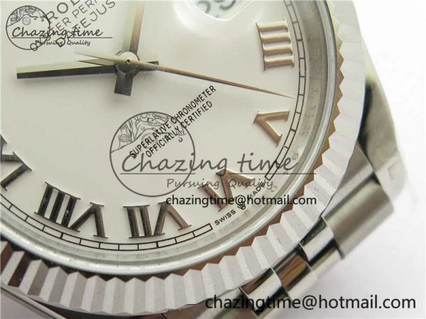 TopPick DateJust 41MM 126334 904L SS VRF 1:1 Best Edition White Dial Roman Markers on SS Jubilee Bracelet A 2898