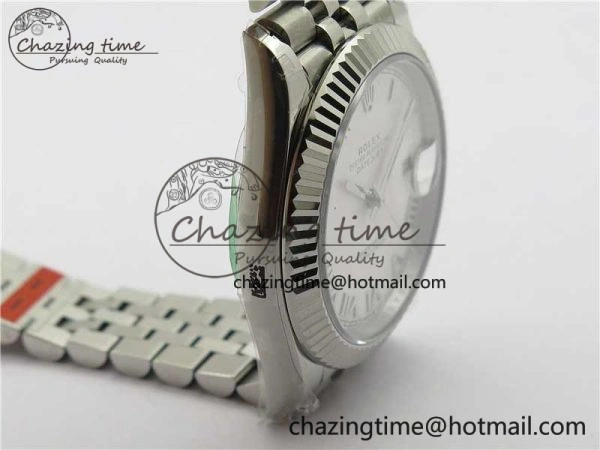 TopPick DateJust 41MM 126334 904L SS VRF 1:1 Best Edition White Dial Roman Markers on SS Jubilee Bracelet A 2898