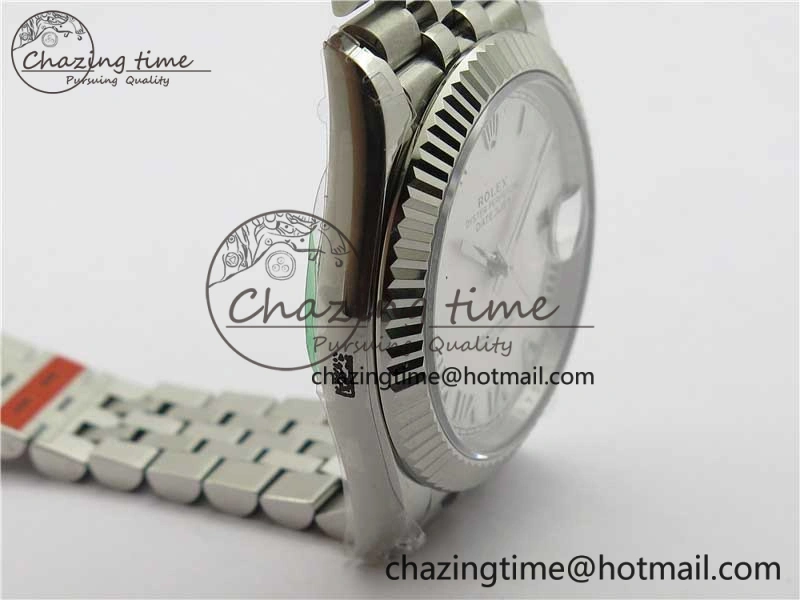 TopPick DateJust 41MM 126334 904L SS VRF 1:1 Best Edition White Dial Roman Markers on SS Jubilee Bracelet A 2898