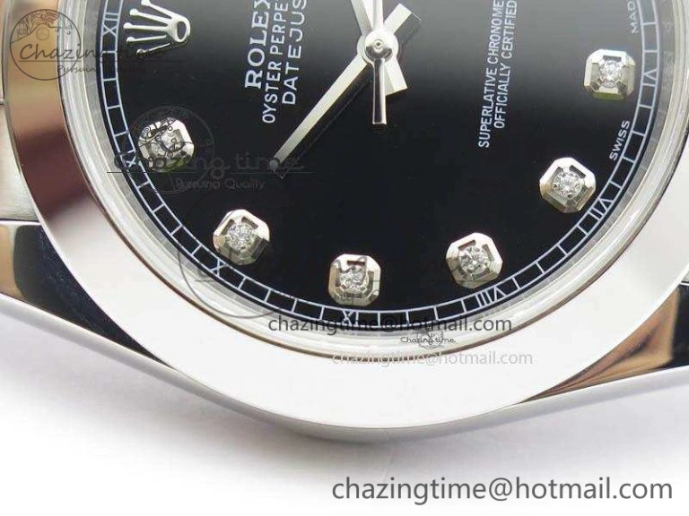 DateJust 41mm 126300 SS Noob 1:1 Best Edition Black Dial Diam Markers On SS Bracelet A Elegant 3587