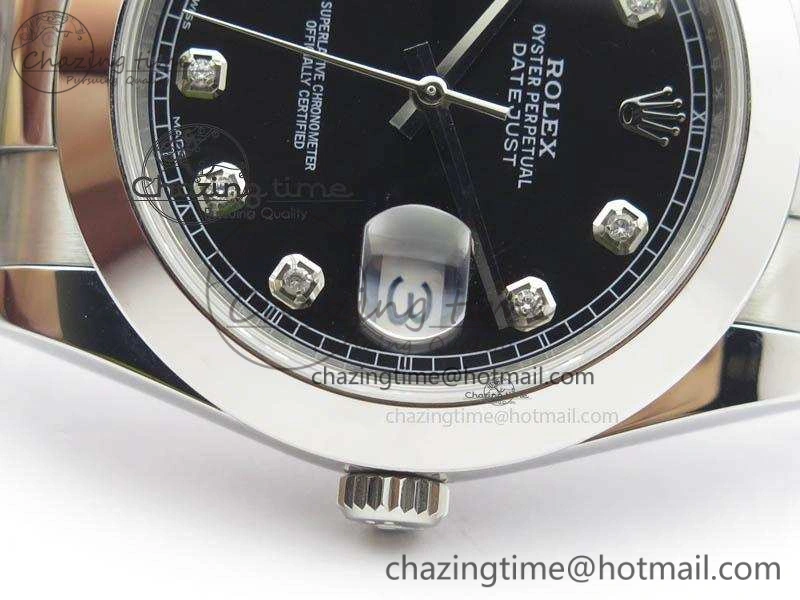 DateJust 41mm 126300 SS Noob 1:1 Best Edition Black Dial Diam Markers On SS Bracelet A Elegant 3587