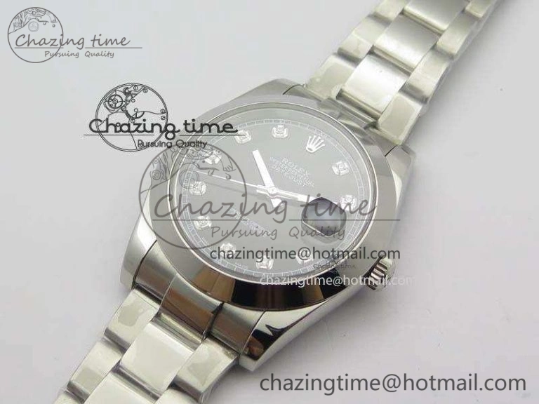 DateJust 41mm 126300 SS Noob 1:1 Best Edition Black Dial Diam Markers On SS Bracelet A Elegant 3587