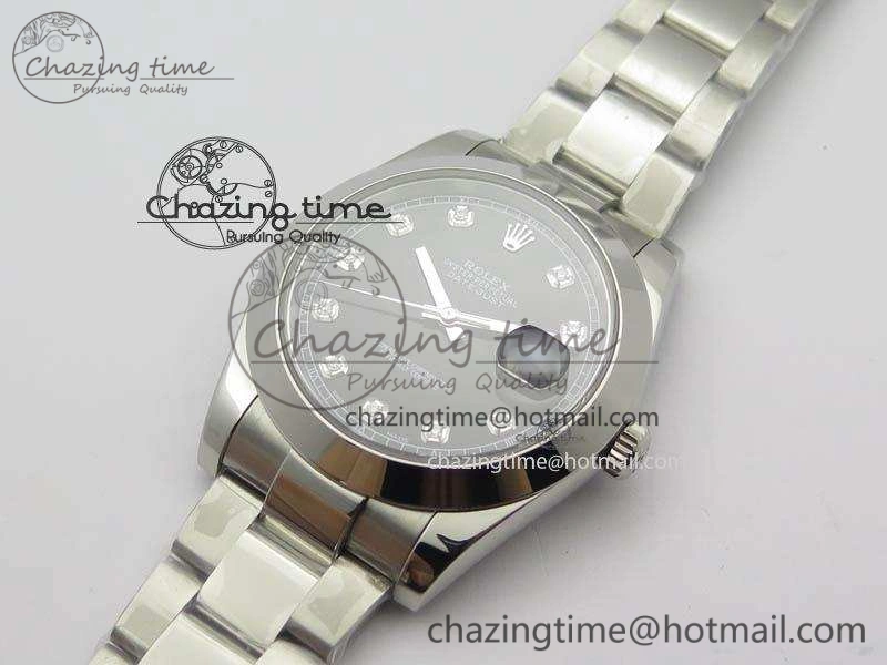 DateJust 41mm 126300 SS Noob 1:1 Best Edition Black Dial Diam Markers On SS Bracelet A Elegant 3587