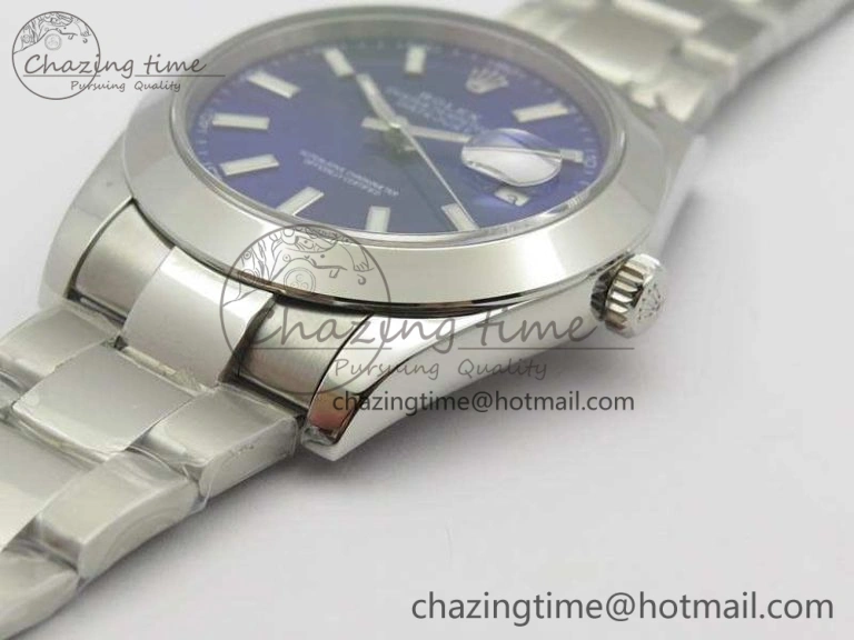 DateJust 41mm 126300 SS Noob 1:1 Best Edition Blue Dial Stick Markers On SS Bracelet A Refined 3596