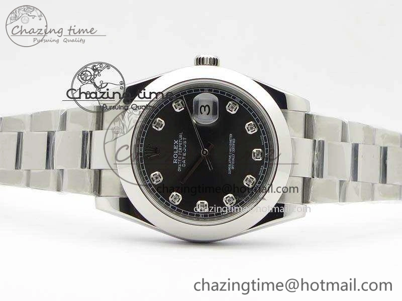 DateJust 41mm 126300 SS Noob 1:1 Best Edition Gray Dial Diam Markers On SS Bracelet A GoodFit 3594