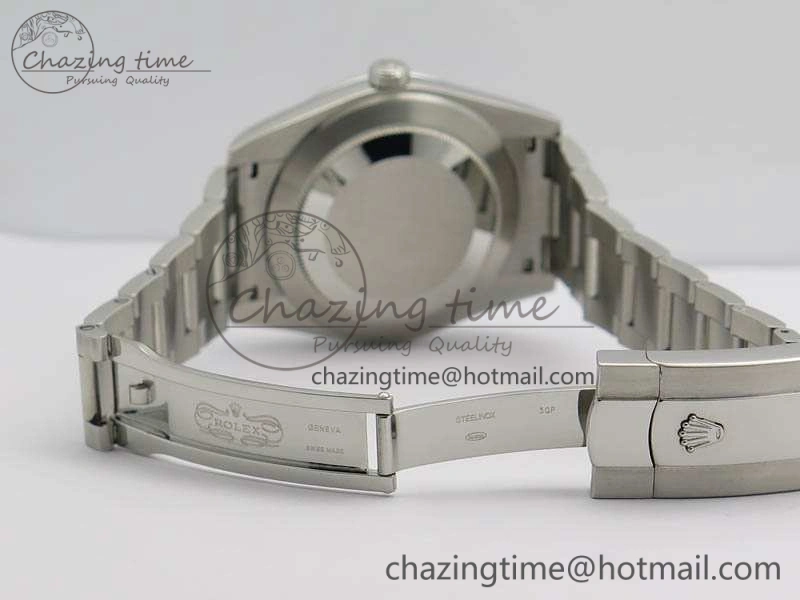 SmoothTexture DateJust 41mm 126300 SS Noob 1:1 Best Edition Gray Dial Stick Markers On SS Bracelet A 3598