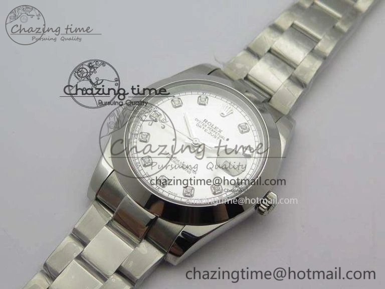 Soft DateJust 41mm 126300 SS Noob 1:1 Best Edition Silver Dial Diam Markers On SS Bracelet A 3590