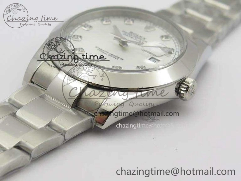 Soft DateJust 41mm 126300 SS Noob 1:1 Best Edition Silver Dial Diam Markers On SS Bracelet A 3590
