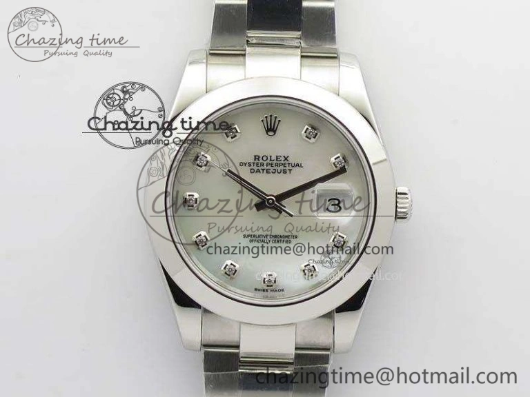 DateJust 41mm 126300 SS Noob 1:1 Best Edition White MOP Dial Diam Markers On SS Bracelet A Tailored 3591