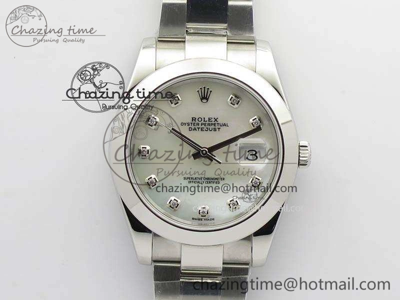 DateJust 41mm 126300 SS Noob 1:1 Best Edition White MOP Dial Diam Markers On SS Bracelet A Tailored 3591