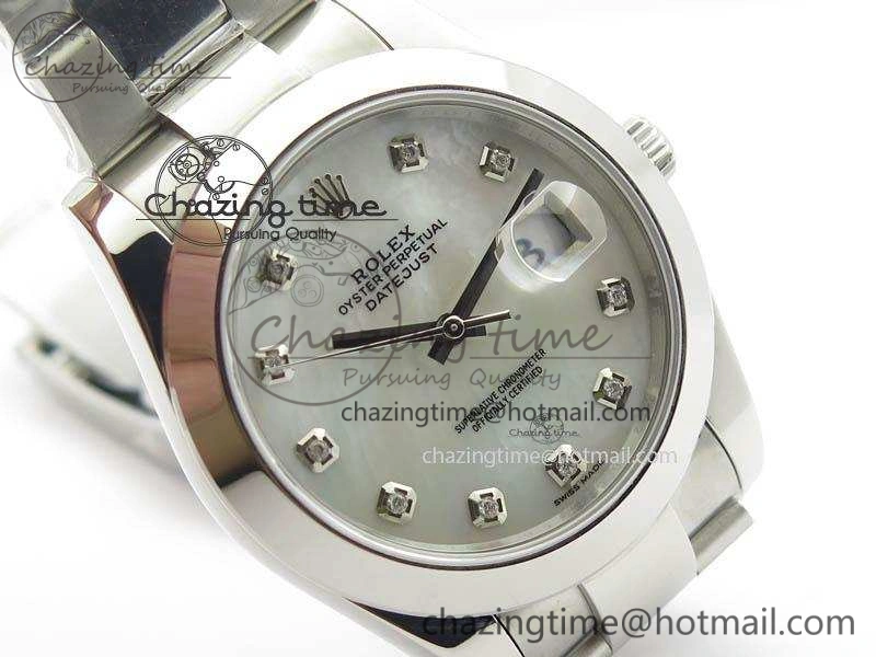 DateJust 41mm 126300 SS Noob 1:1 Best Edition White MOP Dial Diam Markers On SS Bracelet A Tailored 3591