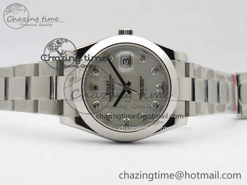 DateJust 41mm 126300 SS Noob 1:1 Best Edition White MOP Dial Diam Markers On SS Bracelet A Tailored 3591