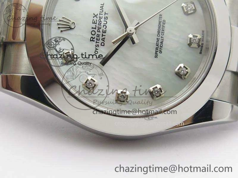 DateJust 41mm 126300 SS Noob 1:1 Best Edition White MOP Dial Diam Markers On SS Bracelet A Tailored 3591