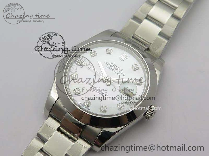 DateJust 41mm 126300 SS Noob 1:1 Best Edition White MOP Dial Diam Markers On SS Bracelet A Tailored 3591