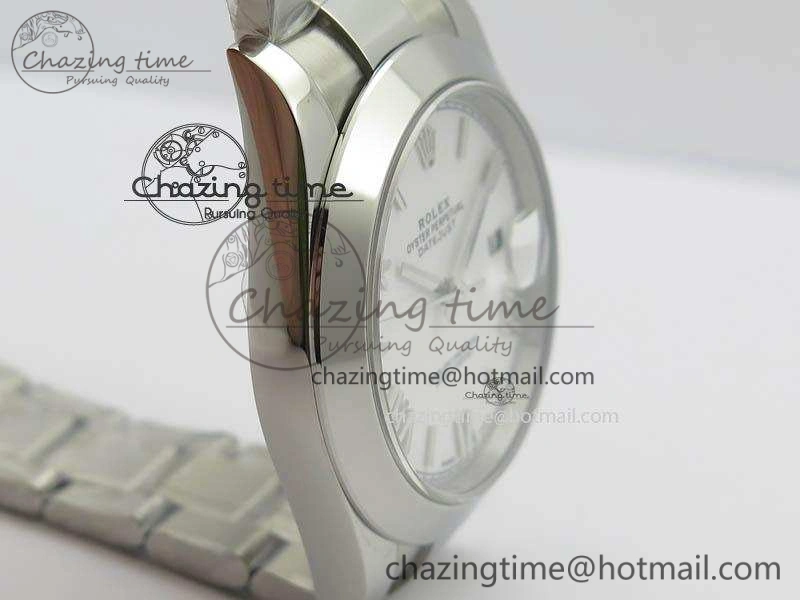 DateJust 41mm 126300 SS Noob 1:1 Best Edition White Roman Dial On SS Bracelet A ZipUp 3593