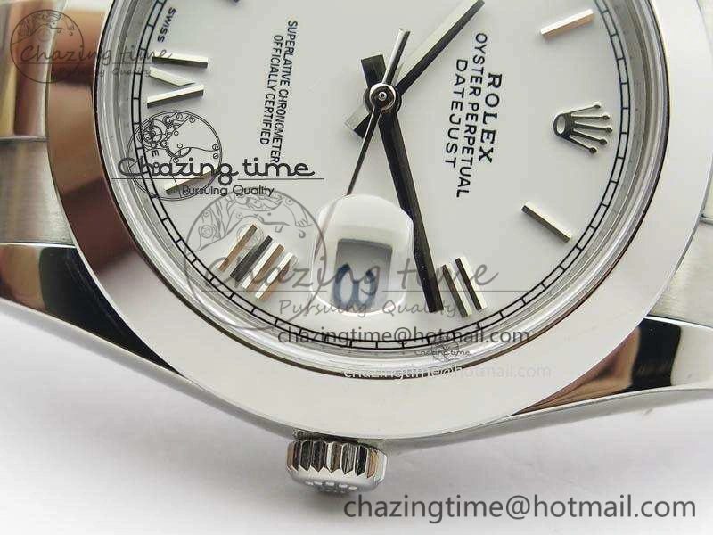 DateJust 41mm 126300 SS Noob 1:1 Best Edition White Roman Dial On SS Bracelet A ZipUp 3593