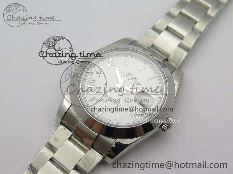 DateJust 41mm 126300 SS Noob 1:1 Best Edition White Roman Dial On SS Bracelet A ZipUp 3593