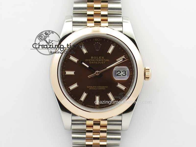 Sporty DateJust 41mm 126303 Noob 1:1 Best Edition RG Wrapped Brown Dial On Jubilee Bracelet A 3787