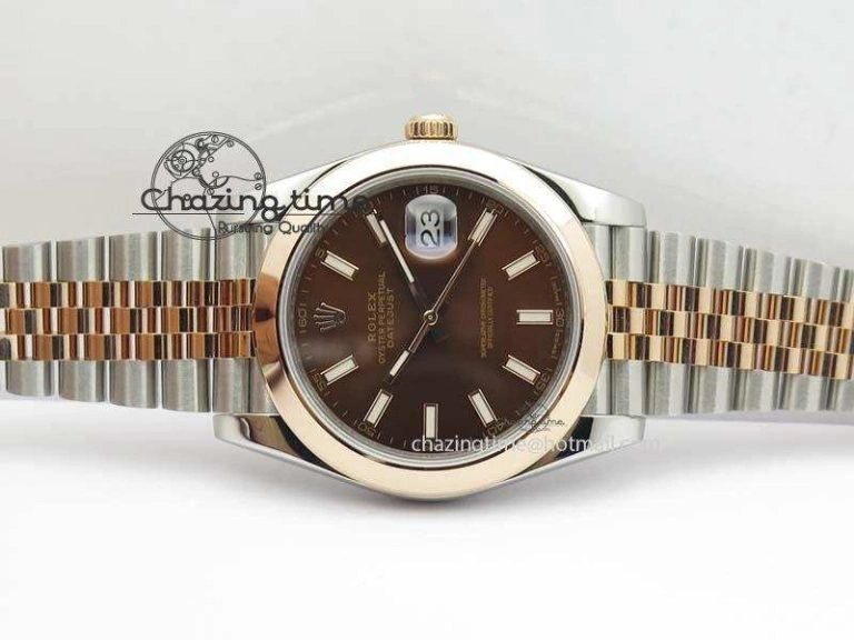 Sporty DateJust 41mm 126303 Noob 1:1 Best Edition RG Wrapped Brown Dial On Jubilee Bracelet A 3787