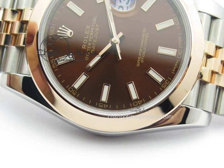 Sporty DateJust 41mm 126303 Noob 1:1 Best Edition RG Wrapped Brown Dial On Jubilee Bracelet A 3787