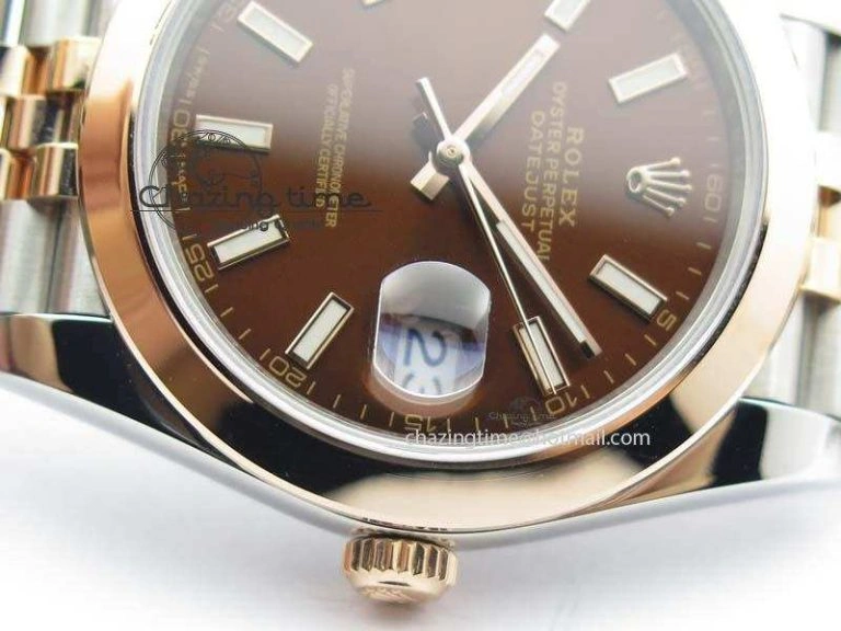 Sporty DateJust 41mm 126303 Noob 1:1 Best Edition RG Wrapped Brown Dial On Jubilee Bracelet A 3787