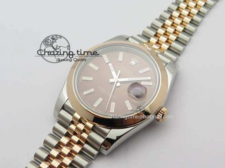 Sporty DateJust 41mm 126303 Noob 1:1 Best Edition RG Wrapped Brown Dial On Jubilee Bracelet A 3787