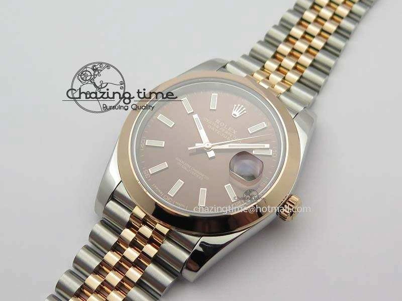 Sporty DateJust 41mm 126303 Noob 1:1 Best Edition RG Wrapped Brown Dial On Jubilee Bracelet A 3787