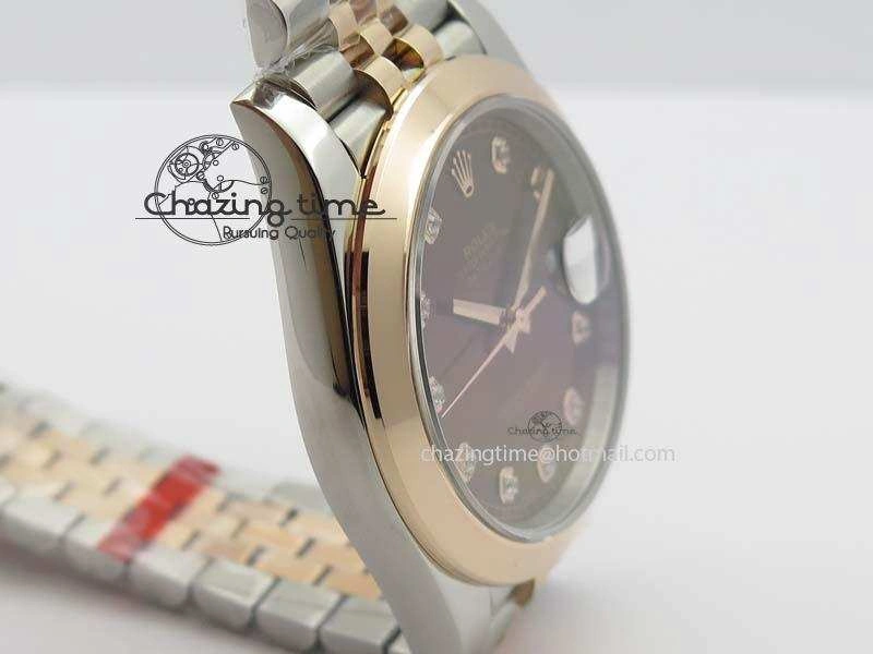 EyeCatching DateJust 41mm 126303 Noob 1:1 Best Edition RG Wrapped Brown Diamond Dial On Jubilee Bracelet A 3785