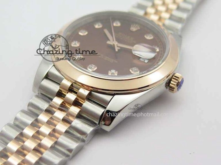 EyeCatching DateJust 41mm 126303 Noob 1:1 Best Edition RG Wrapped Brown Diamond Dial On Jubilee Bracelet A 3785