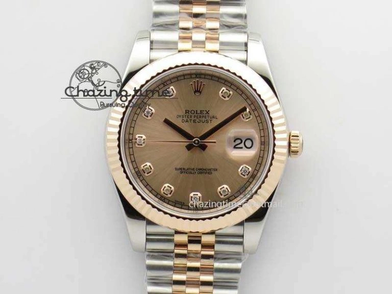 Neat DateJust 41mm 126303 Noob 1:1 Best Edition RG Wrapped RG Diam Dial Fluted Bezel On Jubilee Bracelet A 3779