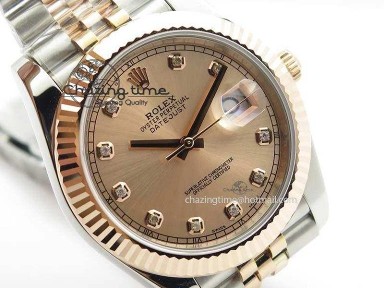 Neat DateJust 41mm 126303 Noob 1:1 Best Edition RG Wrapped RG Diam Dial Fluted Bezel On Jubilee Bracelet A 3779