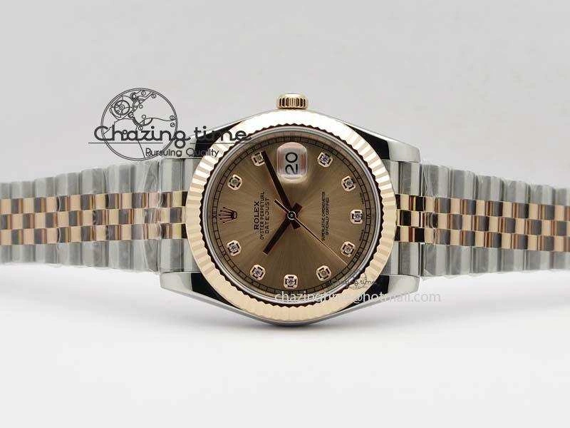 Neat DateJust 41mm 126303 Noob 1:1 Best Edition RG Wrapped RG Diam Dial Fluted Bezel On Jubilee Bracelet A 3779