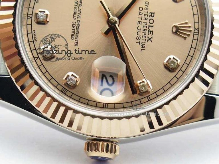 Neat DateJust 41mm 126303 Noob 1:1 Best Edition RG Wrapped RG Diam Dial Fluted Bezel On Jubilee Bracelet A 3779