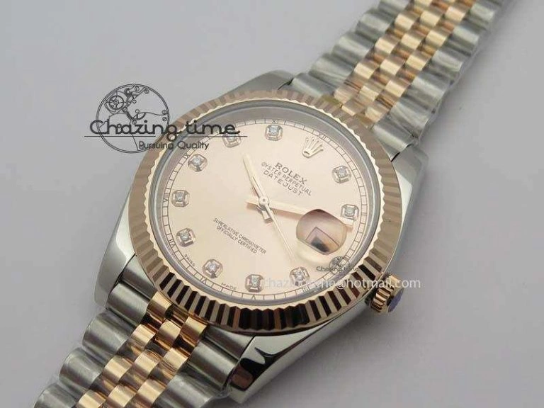 Neat DateJust 41mm 126303 Noob 1:1 Best Edition RG Wrapped RG Diam Dial Fluted Bezel On Jubilee Bracelet A 3779