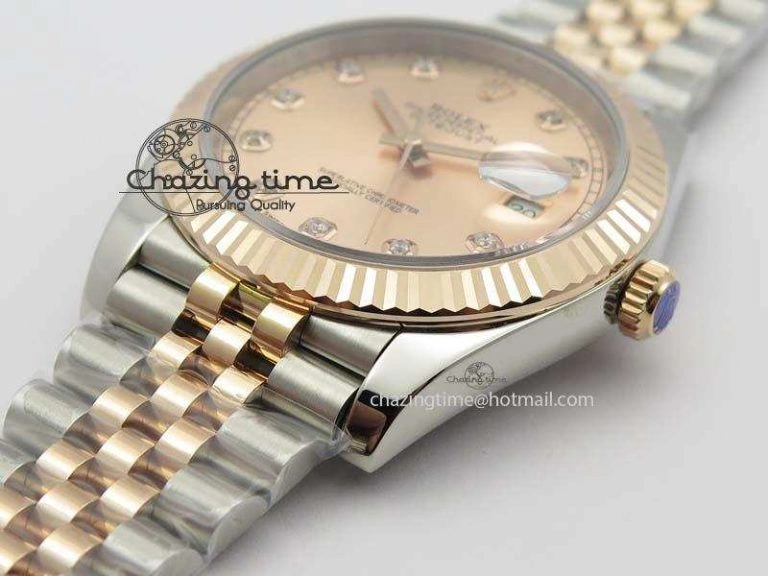 Neat DateJust 41mm 126303 Noob 1:1 Best Edition RG Wrapped RG Diam Dial Fluted Bezel On Jubilee Bracelet A 3779