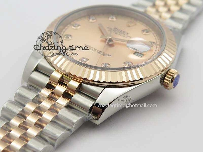 Neat DateJust 41mm 126303 Noob 1:1 Best Edition RG Wrapped RG Diam Dial Fluted Bezel On Jubilee Bracelet A 3779
