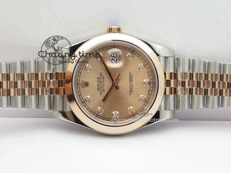 Bold DateJust 41mm 126303 Noob 1:1 Best Edition RG Wrapped RG Diamond Dial On Jubilee Bracelet A 3783
