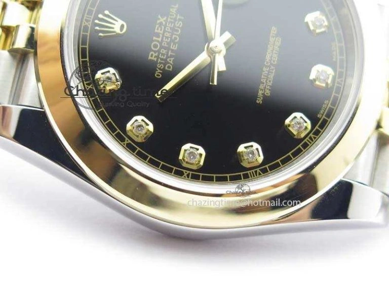 ModernLook DateJust 41mm 126303 Noob 1:1 Best Edition YG Wrapped Black Dial Diamond On SS YG Jubilee Bracelet A 3759