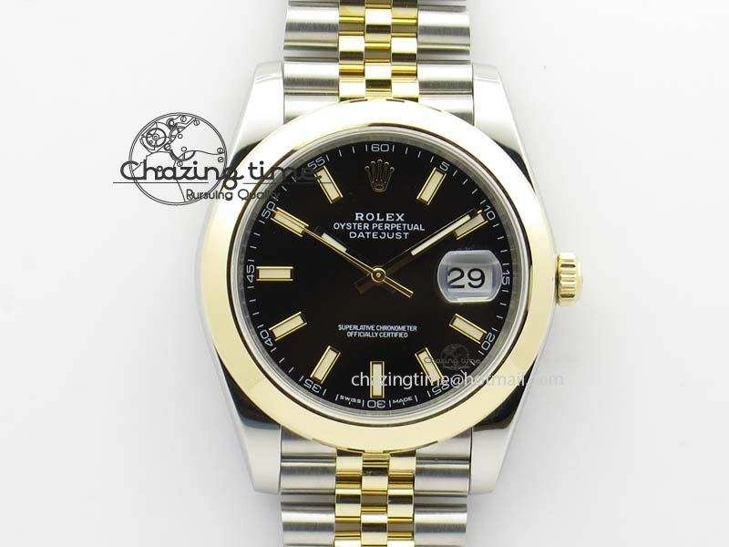 DateJust 41mm 126303 Noob 1:1 Best Edition YG Wrapped Black Dial On SS YG Jubilee Bracelet A Snug 3760